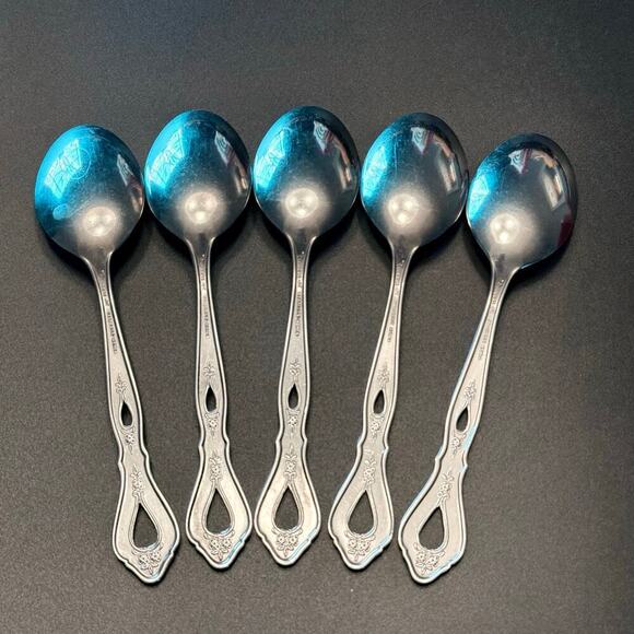 Set of 5 ROGERS VTG. Autumn Ballad (Stainless)
Place/Oval Soup Tablespoons KOREA - Picture 2 of 5